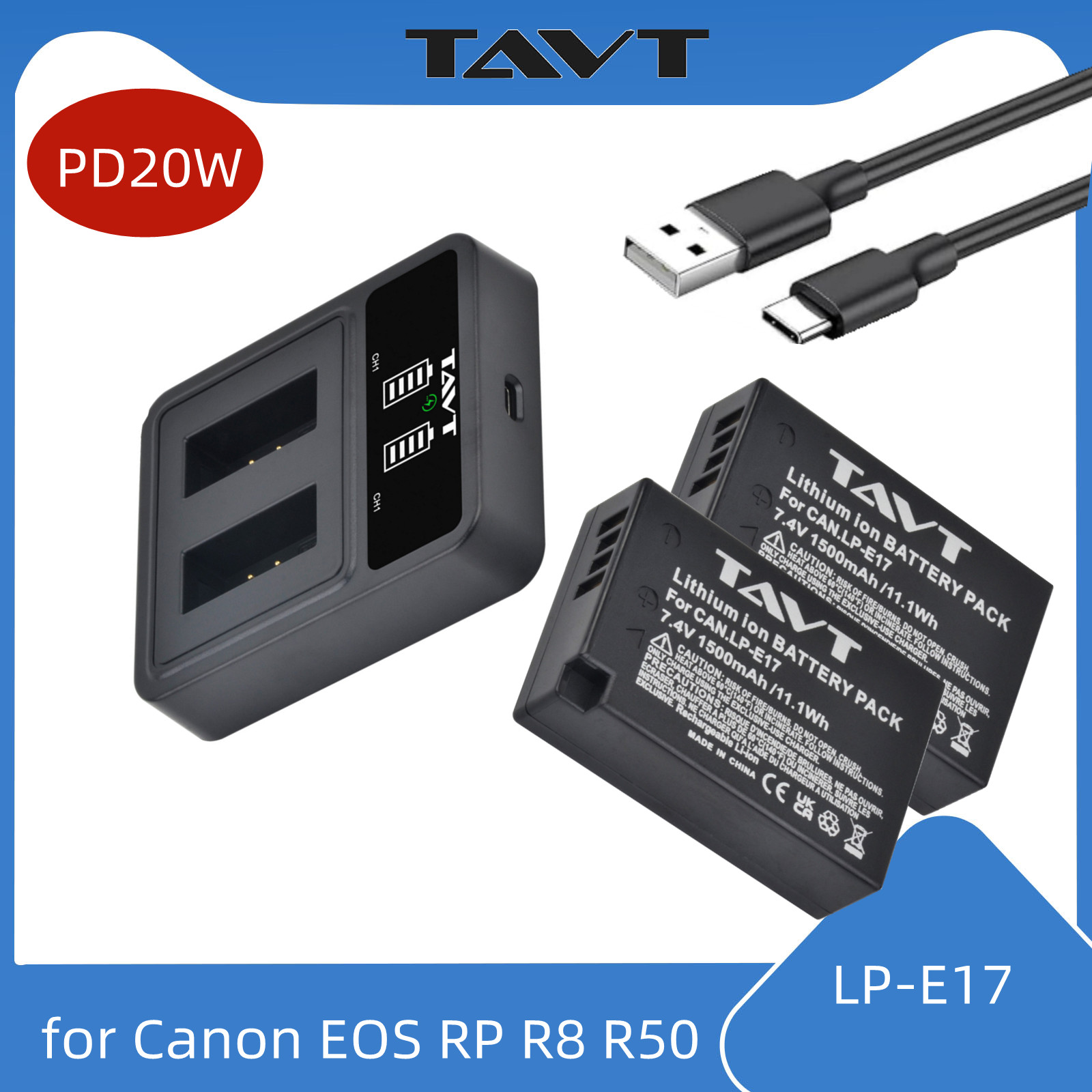 Canon Camera Eos R8 - LP-E17 LPE17 LP E17 batería de