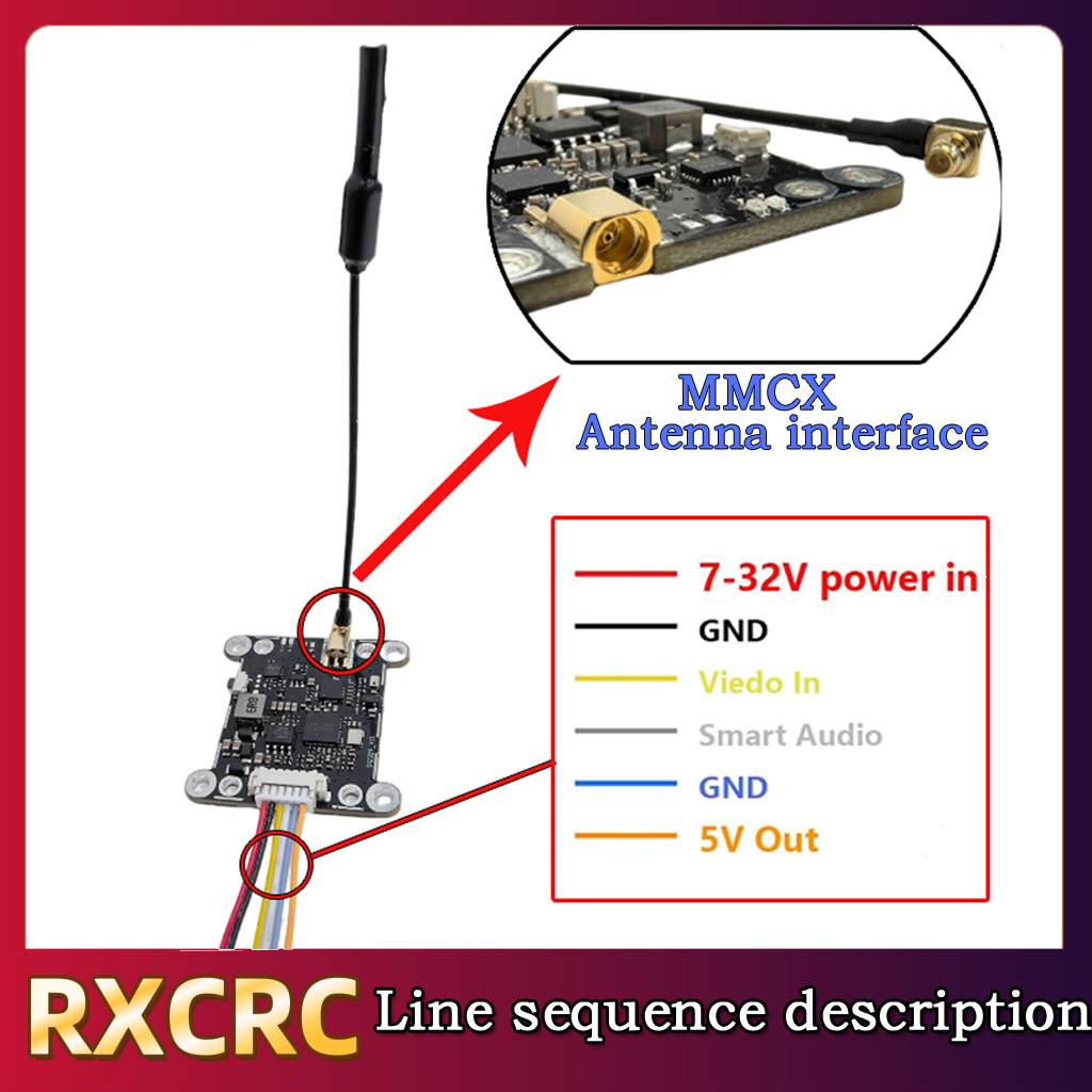 Módulo RXCRC 5.8G 48CH 1.6W VT - Fpv Drone Camera reseña y precio