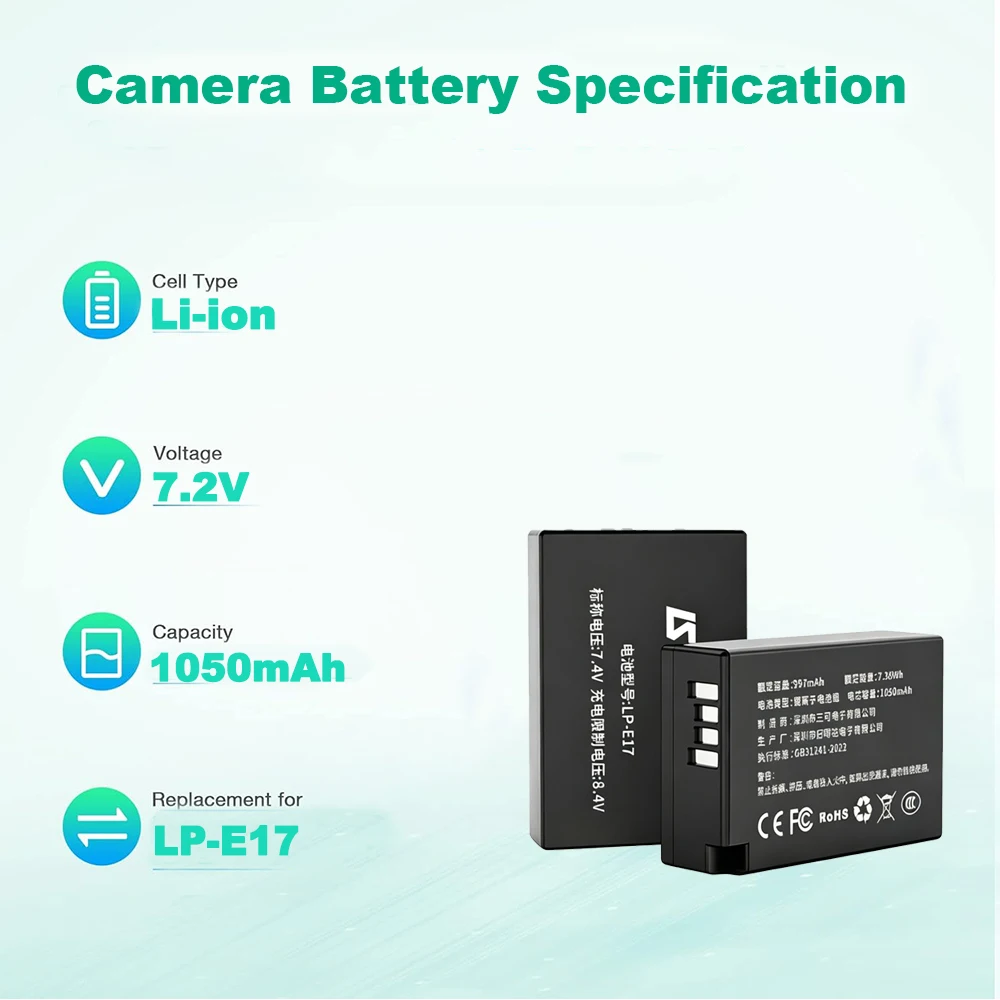 Batería LP-E17 para Cámaras Ca - Canon Camera Eos R8 reseña y precio